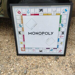 Monopoloy crosstich framed playing board
